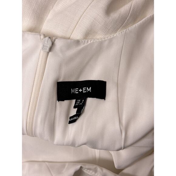 ME+EM Dress 2 Womens White Contour Seamed Pocketed - Picture 7 of 8